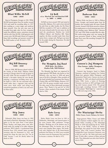 Sheet: Heroes of the blues