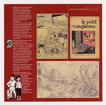 Folder tentoonstelling Tim und Struppi. Ein Blick ins Atelier Hergé.