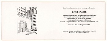 Uitnodiging tentoonstelling Joost Swarte Centre Marignac