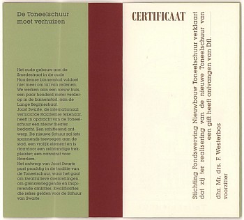 Certificaat Nieuwbouw Toneelscchuur