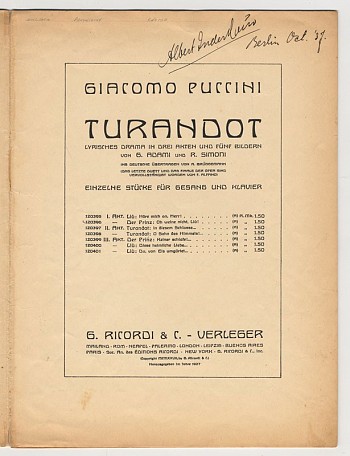 Turandot - Giacomo Puccini