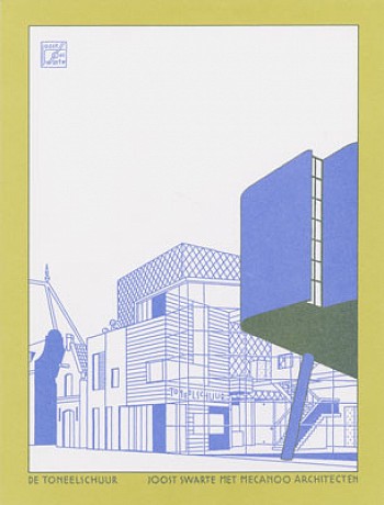 Mapje met plattegronden en prentje Toneelschuur