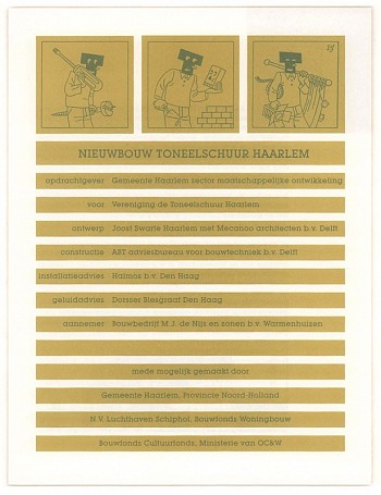 Mapje met plattegronden en prentje Toneelschuur