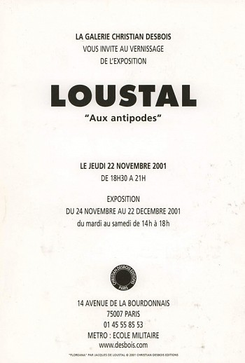 Invitation Loustal Aux antipodes