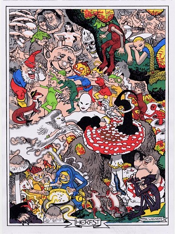 De Serie # 7: De 4 seizoenen - Kleurprent Herfst