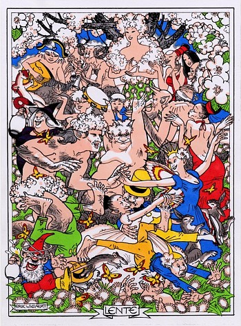 De Serie # 7: De 4 seizoenen - Kleurprent Lente