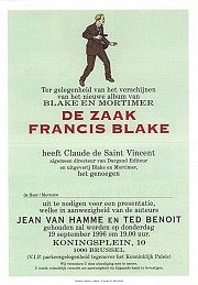 Uitnodiging De zaak Francis Blake